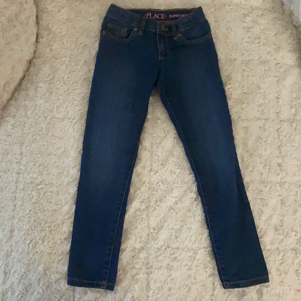 Super skinny dark blue jeans girls 6yrs